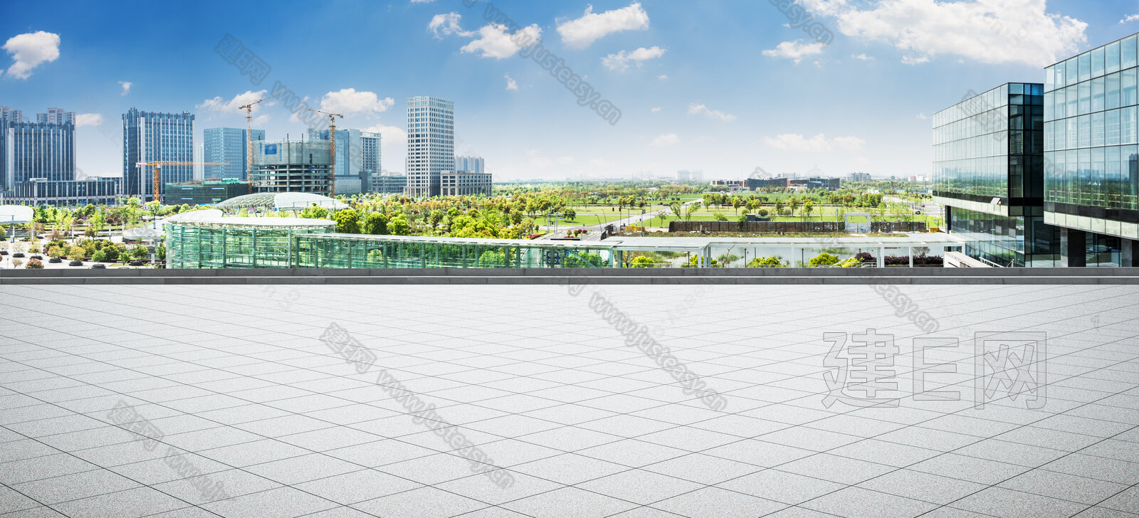 白天城市外景3d贴图下载[ID:115826543]_建e贴图