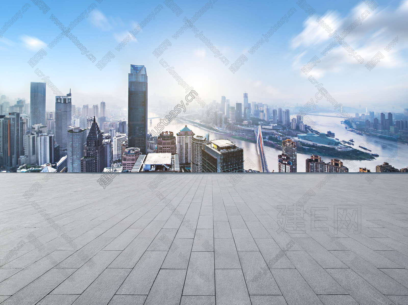 白天城市外景3d贴图下载[ID:115826478]_建e贴图