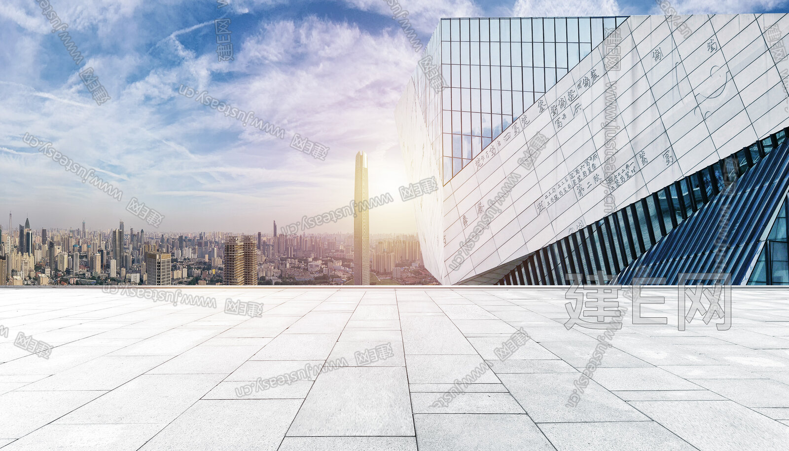 白天城市外景3d贴图下载[ID:115826625]_建e贴图