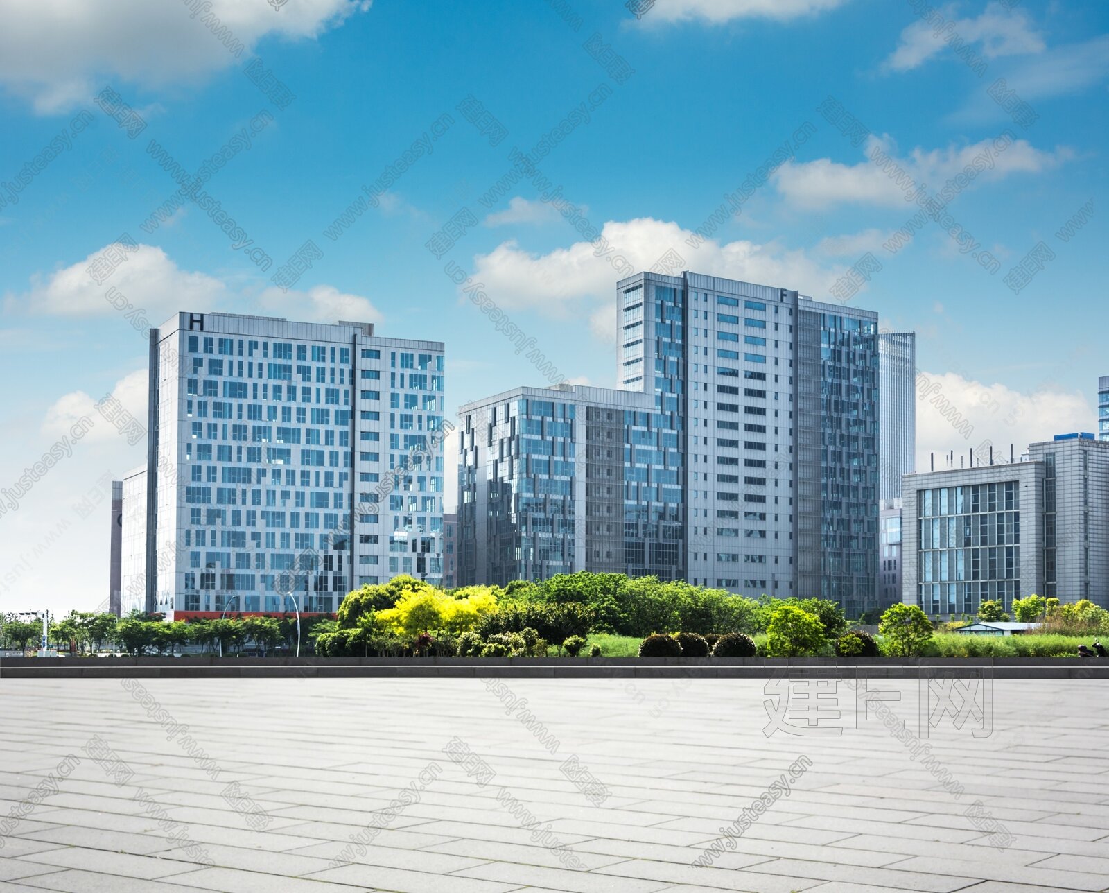 白天城市外景3d贴图下载[ID:115826544]_建e贴图