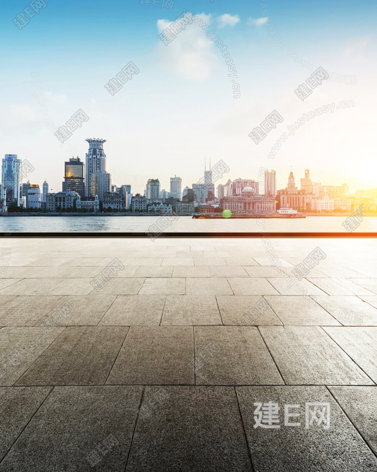 白天城市外景3d贴图下载[ID:115826659]_建e贴图