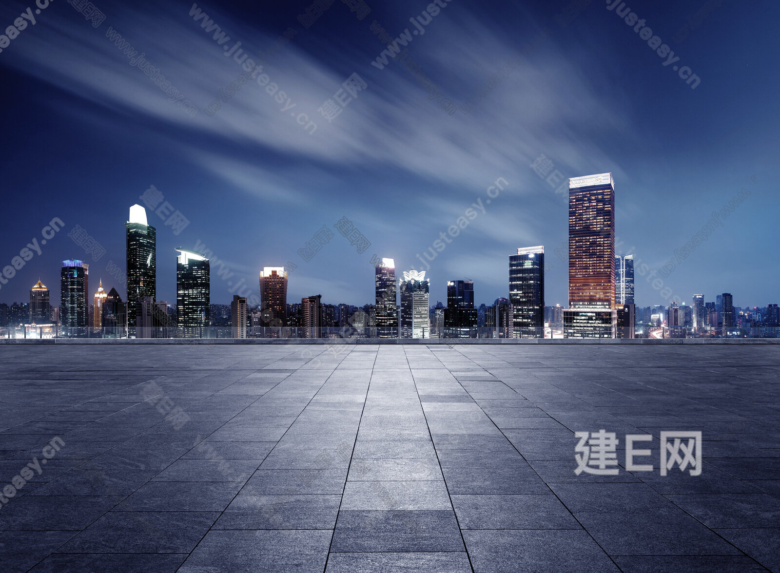 晚上城市外景3d贴图下载[ID:115826551]_建e贴图