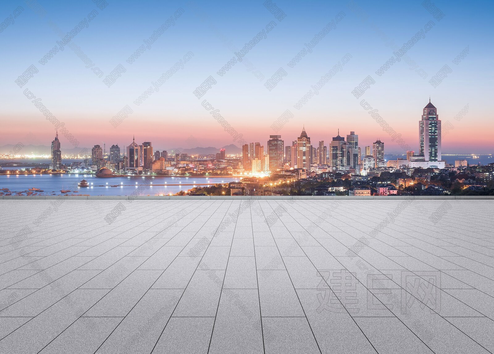 晚上城市外景3d贴图下载[ID:115761033]_建e贴图