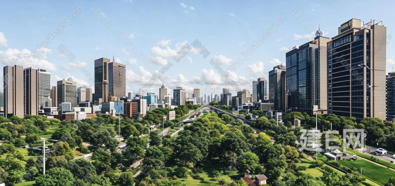 白天城市外景3d贴图下载[ID:116875253]_建e贴图