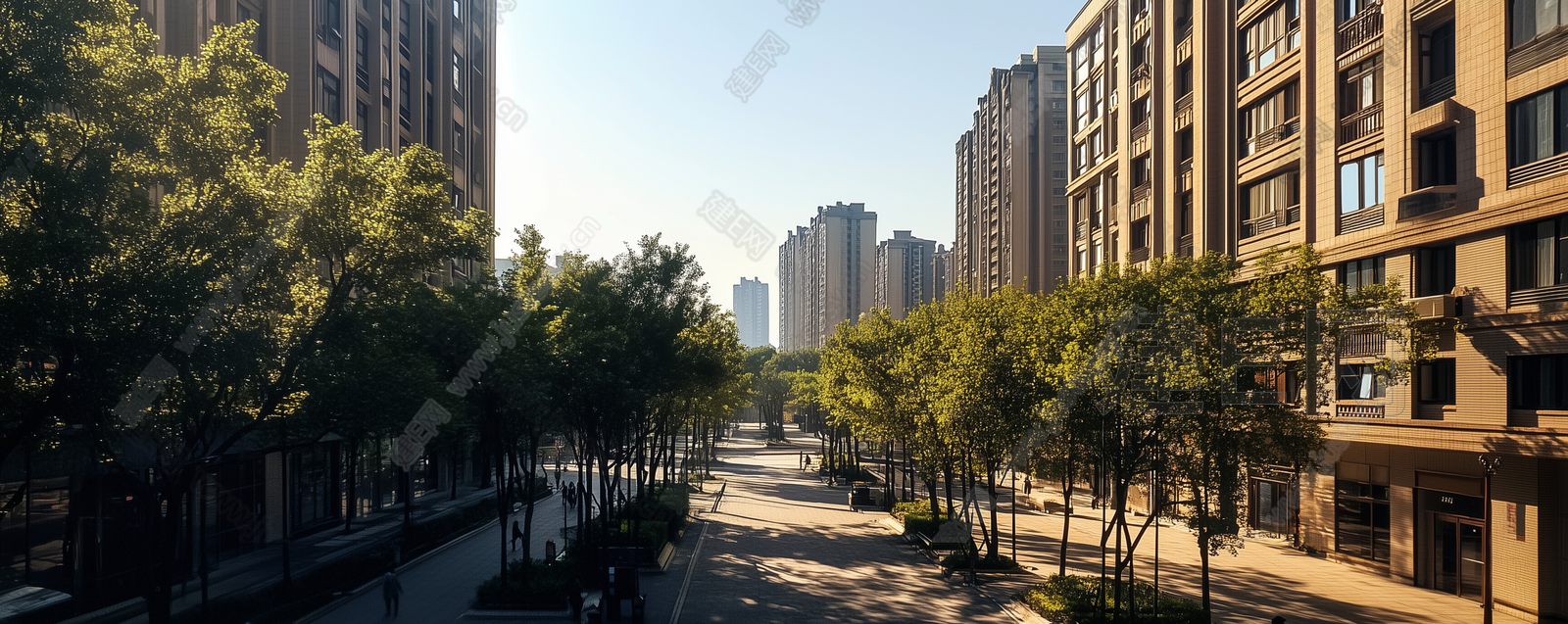 现代白天小区外景建筑3d贴图下载[ID:110059473]_建e贴图