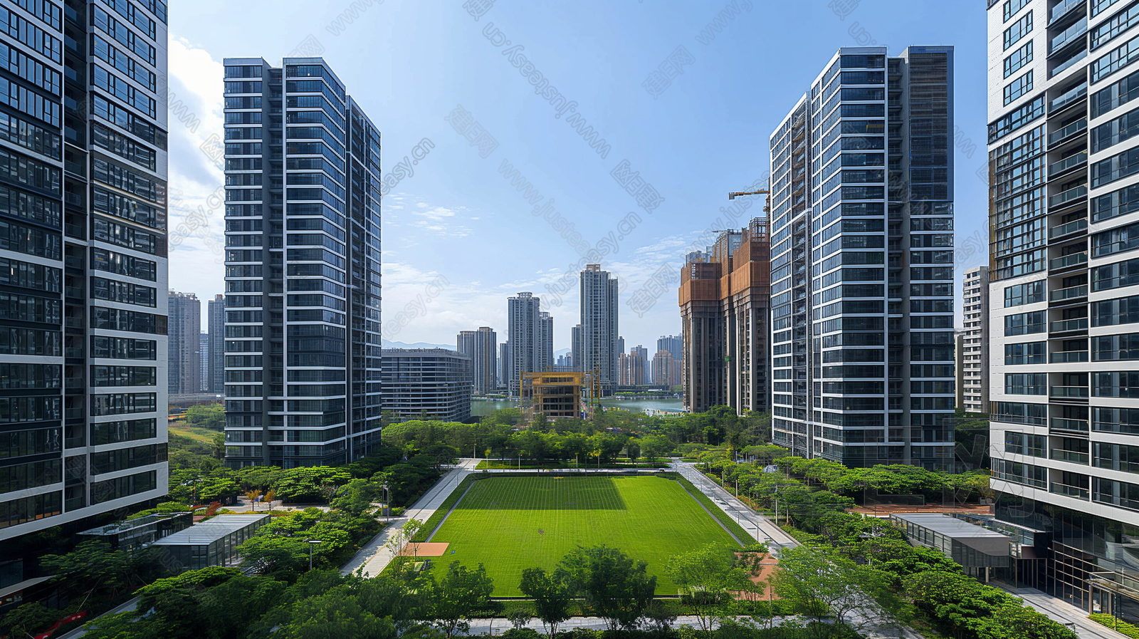 小区白天外景3d贴图下载[ID:110583729]_建e贴图