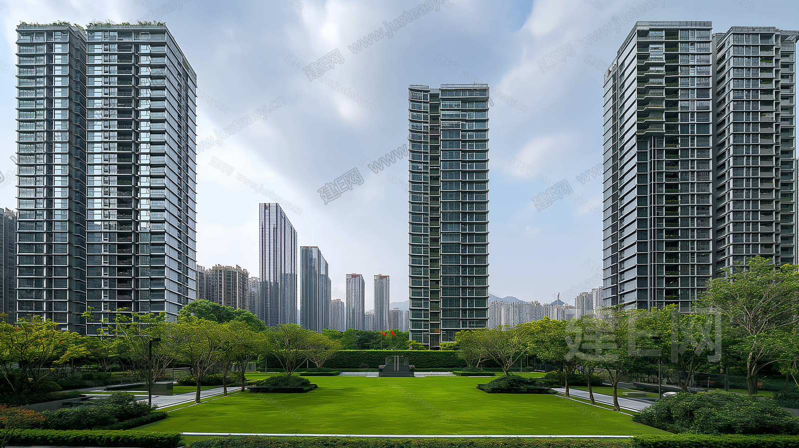 小区白天外景3d贴图下载[ID:110583713]_建e贴图
