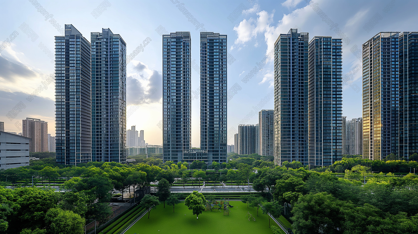小区白天外景3d贴图下载[ID:110583697]_建e贴图