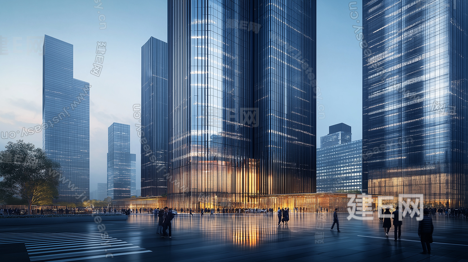 街道城市夜景贴图3d贴图下载[ID:111042458]_建e贴图