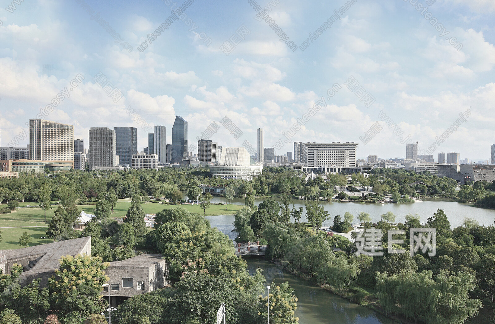 白天小区外景贴图3d贴图下载[ID:105537235]_建e贴图