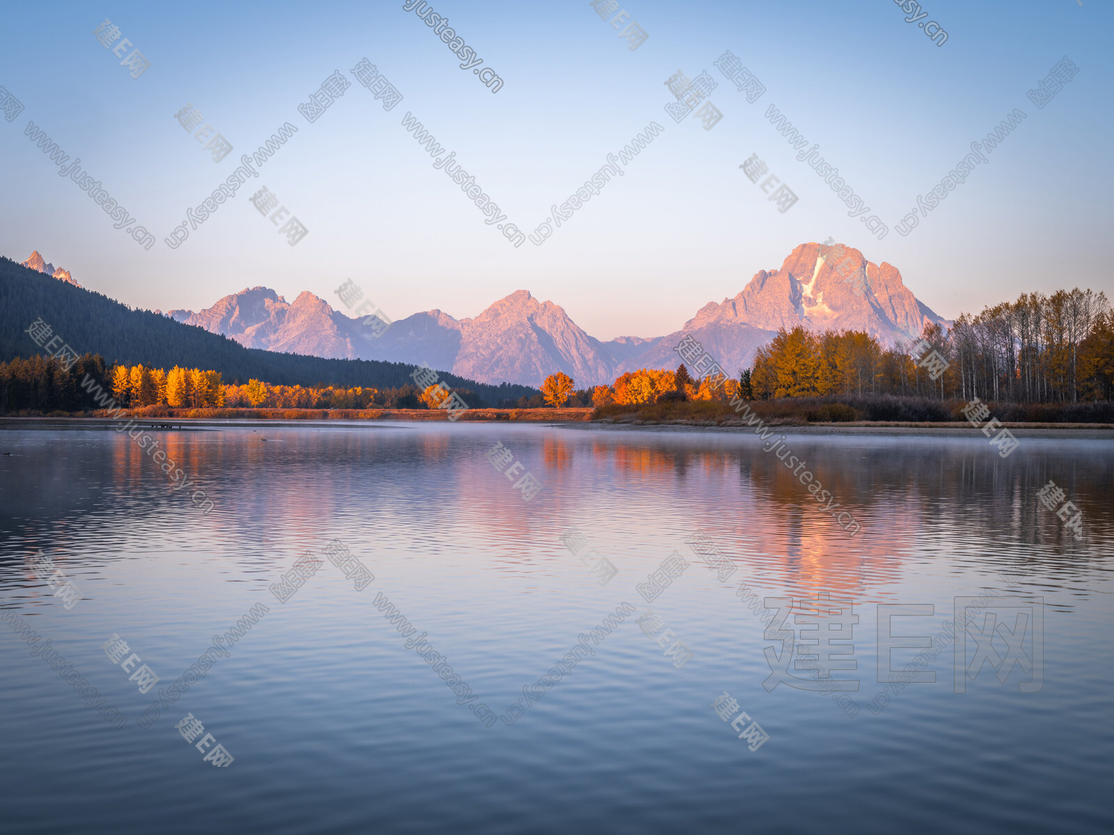 湖滨夕阳外景图湖景海景远山傍晚贴图3d贴图下载[ID:113794769]_建e贴图