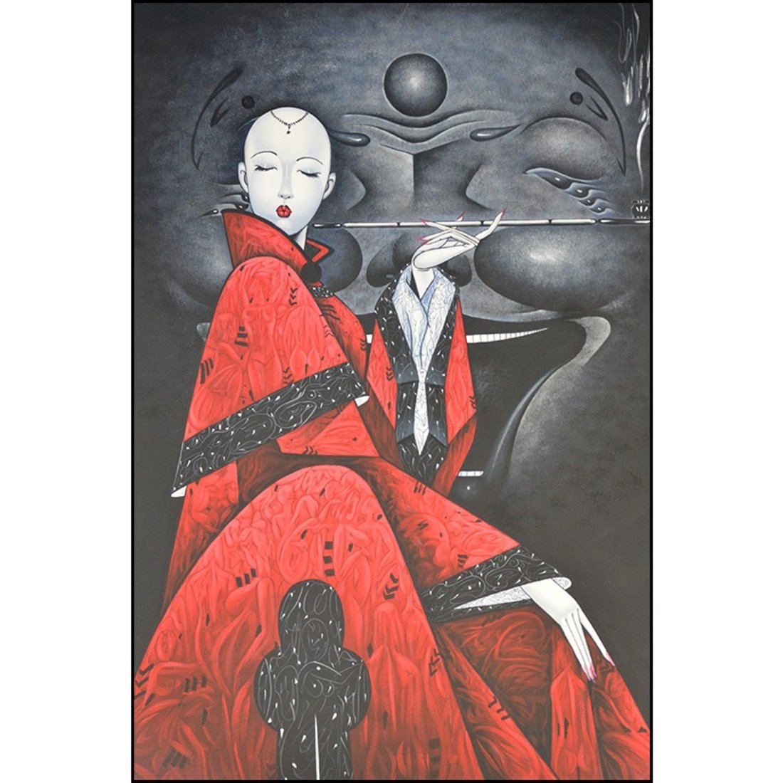 装饰画人物超大幅抽象挂画