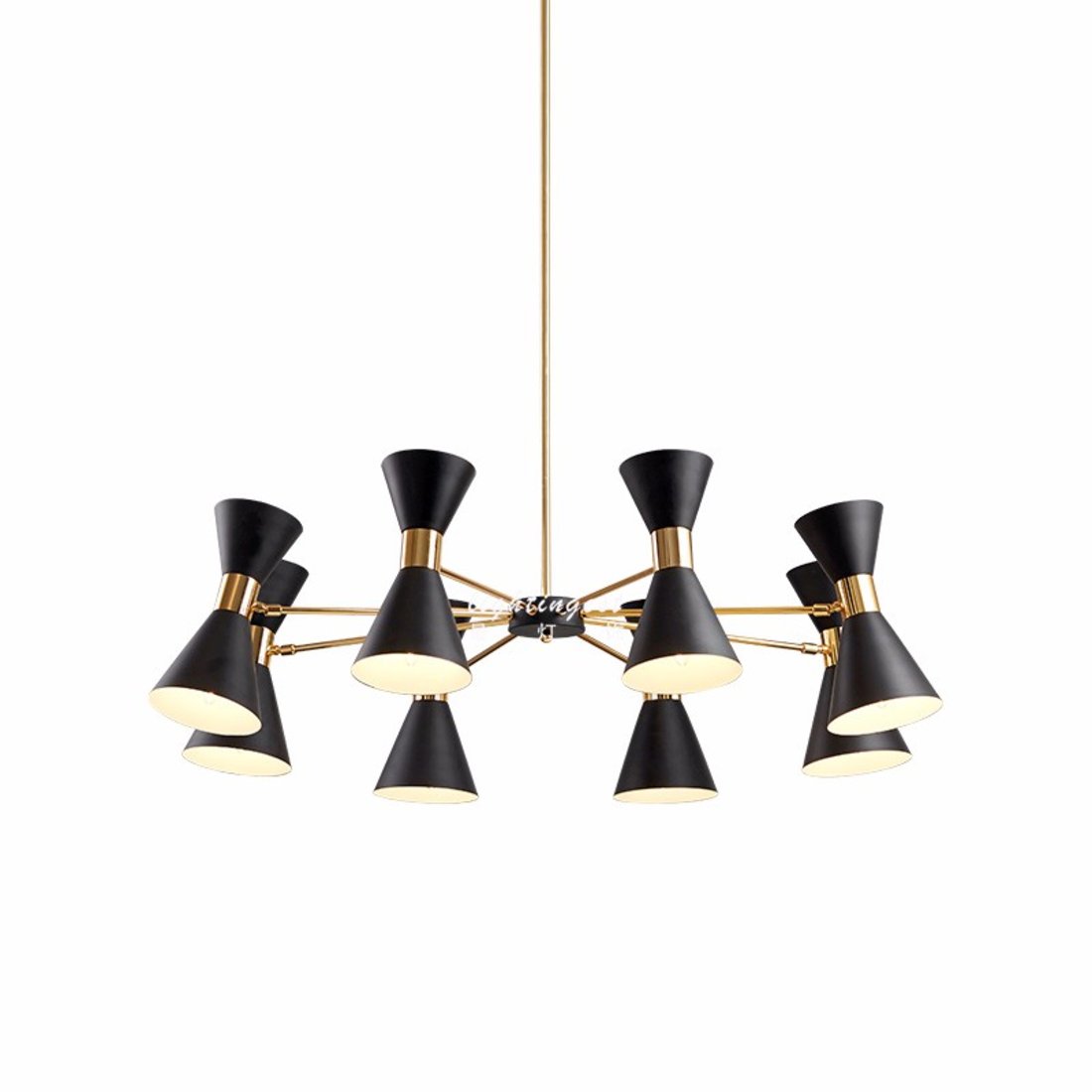 后现代多头金属灯罩吊灯