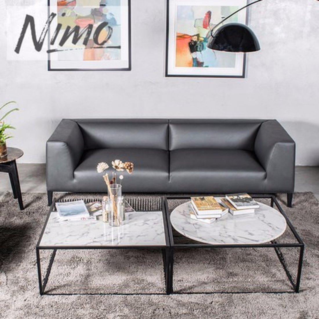 极简皮质三人位沙发,尼摩,建e优选,设计师原创家具品牌商城