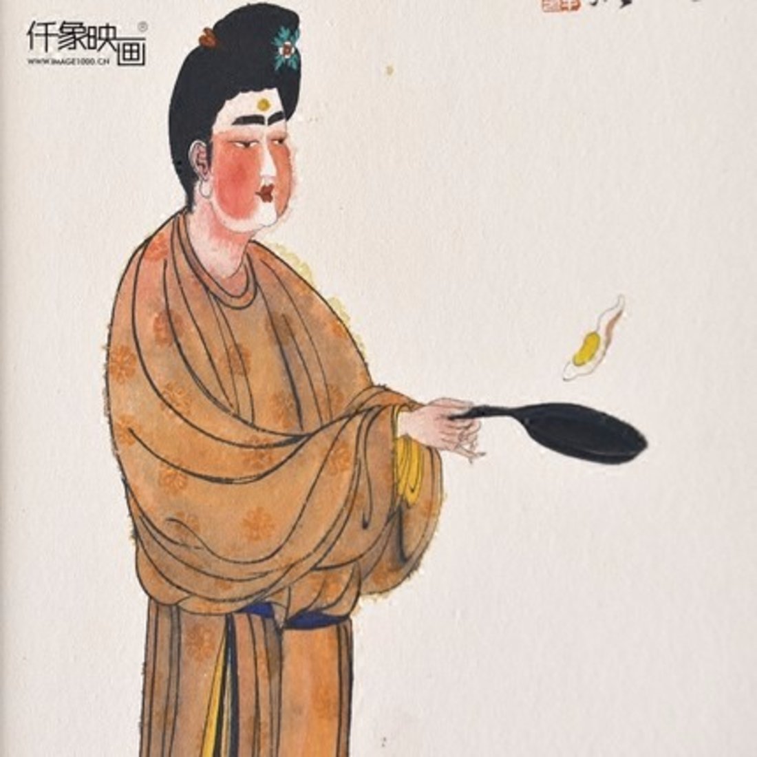 仕女图中式挂画装饰画