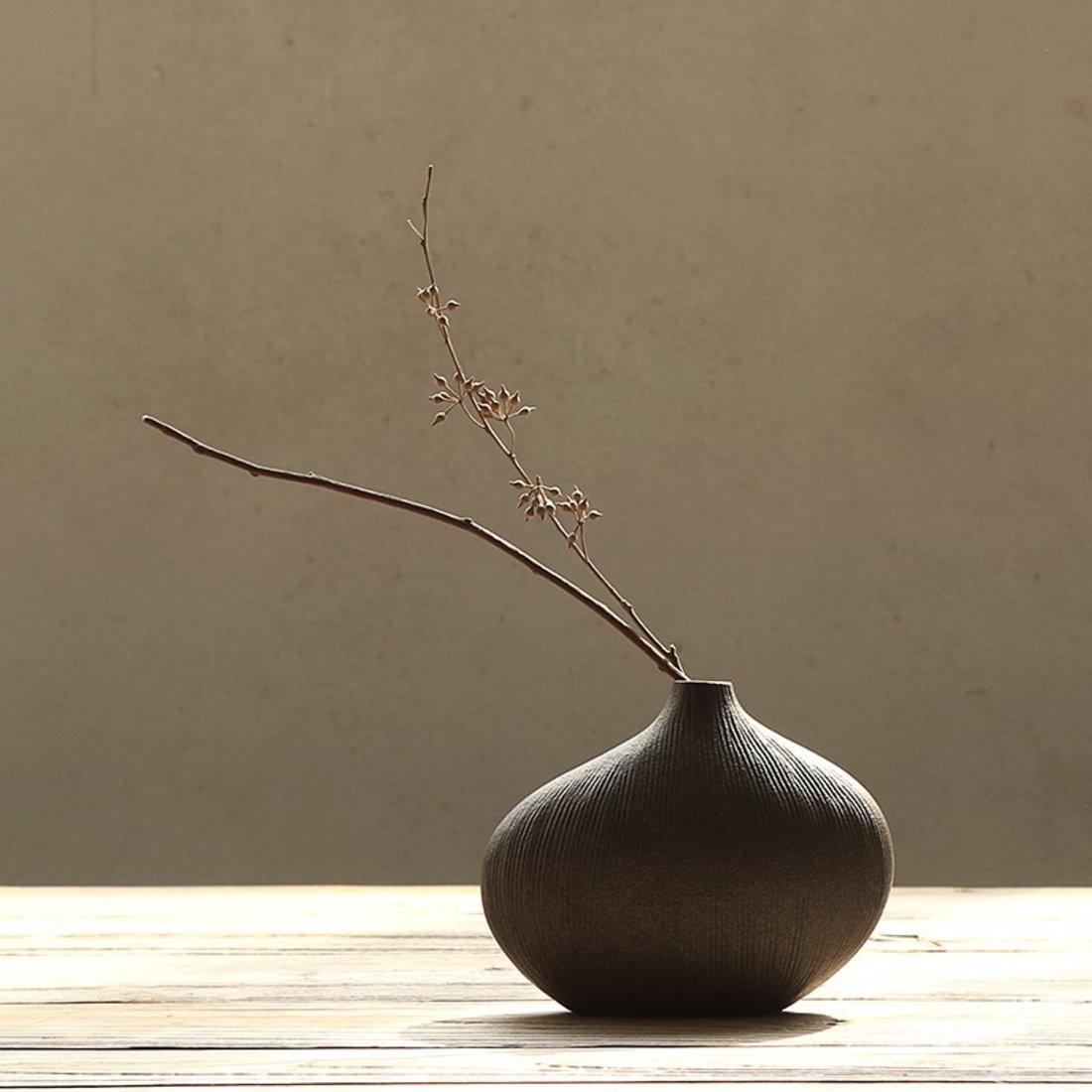 「花插」茶道手工粗陶花器,百诗园茶诵,建e优选,设计师原创家具品牌