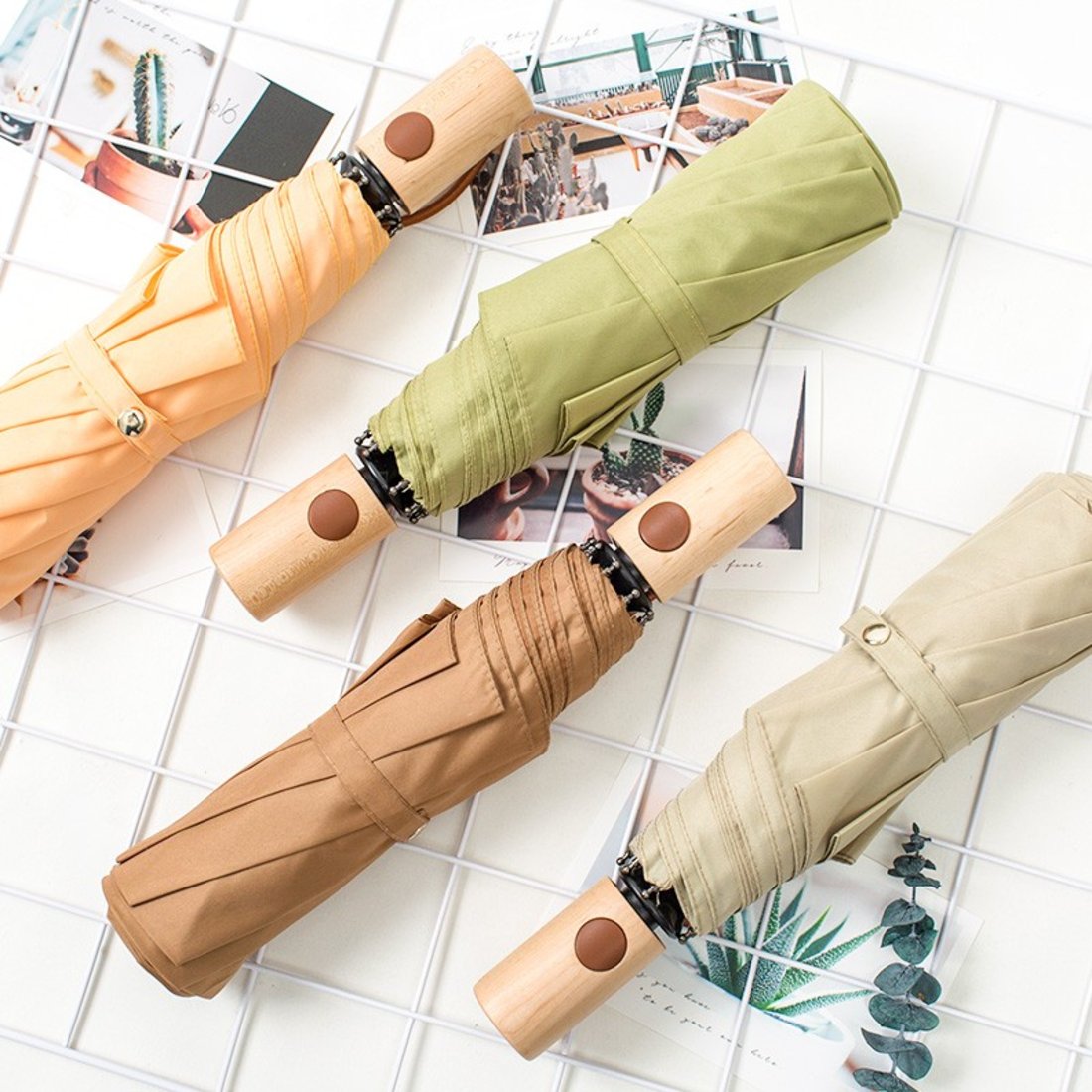 「设计师的伞」素色全自动折叠伞