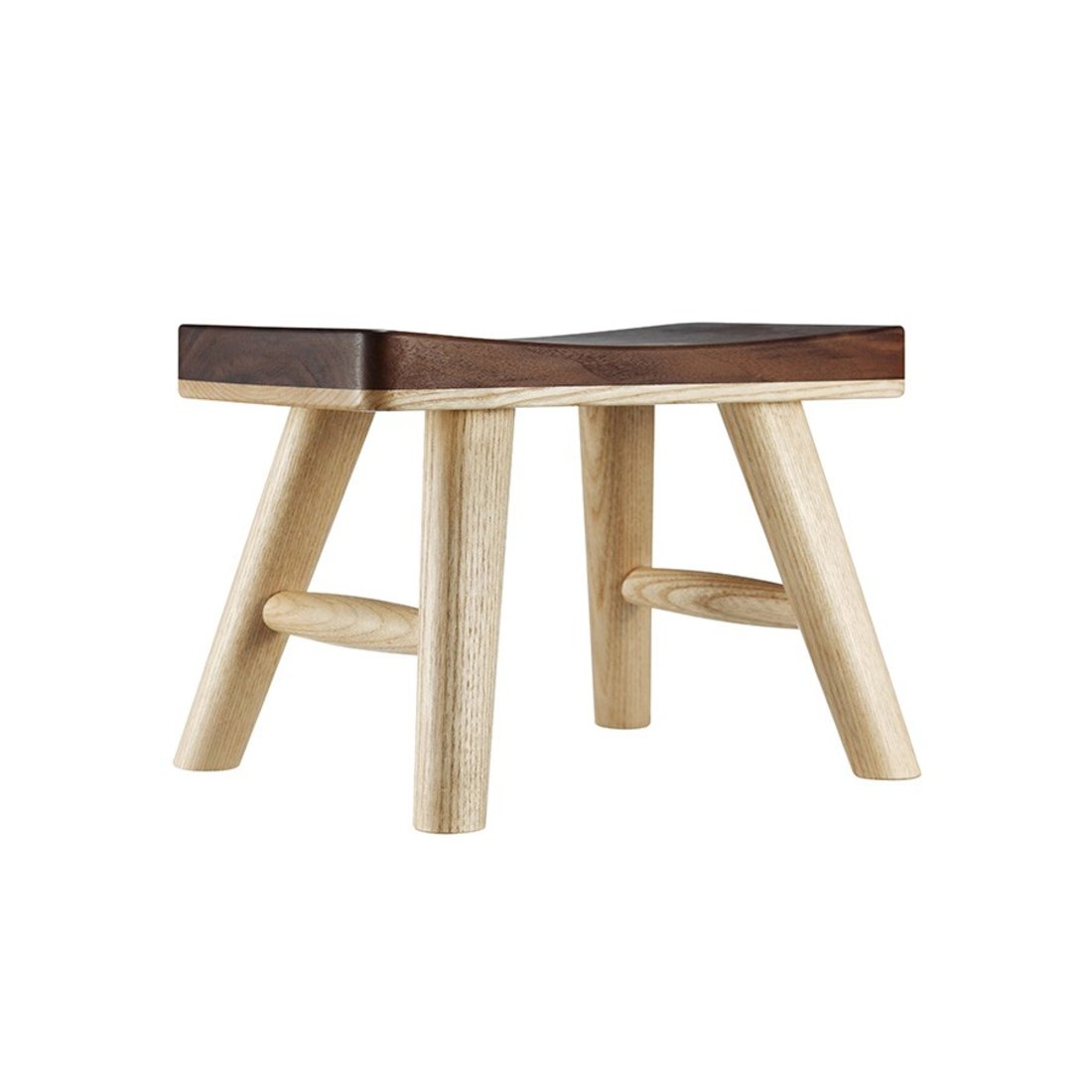 「小板凳儿」黑胡桃白蜡实木