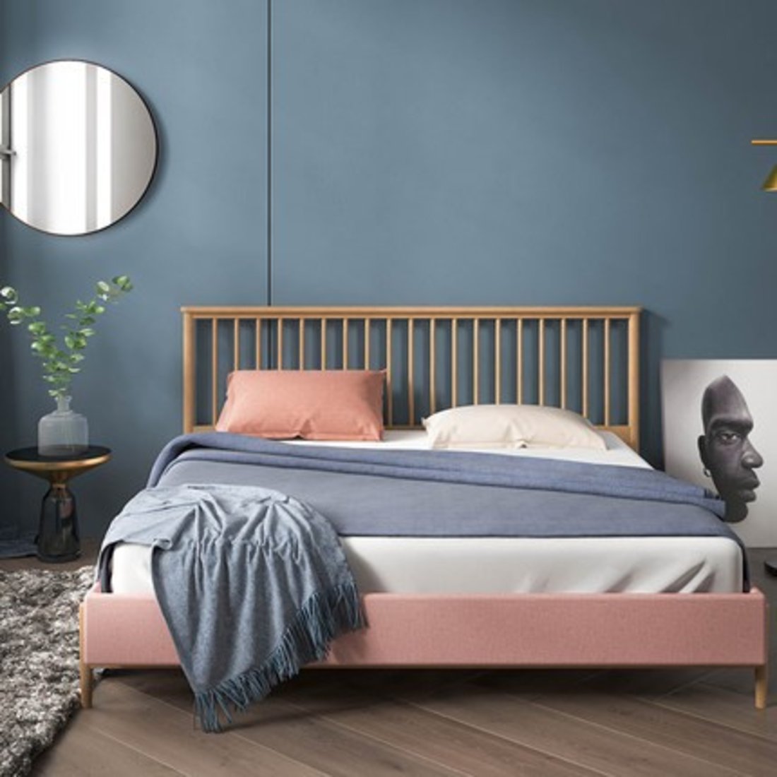 北欧风格实木床现代简约床主卧床双人床