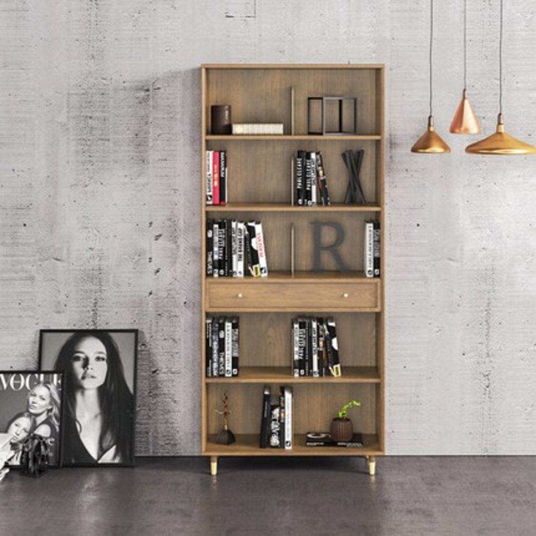 北欧书柜单个置物柜自由组合格子柜储物书架