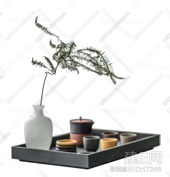 新中式茶几饰品组合
