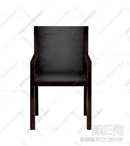 Armani阿玛尼新中式黑色单椅