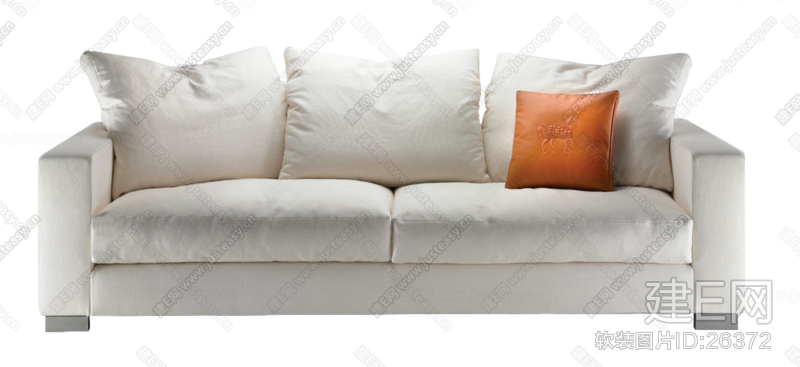 Fendi芬迪现代白色双人沙发