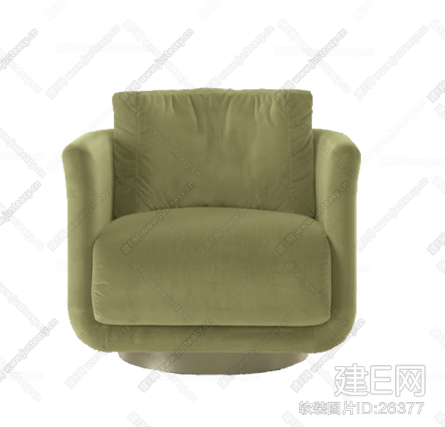 Fendi芬迪轻奢绿色单人沙发