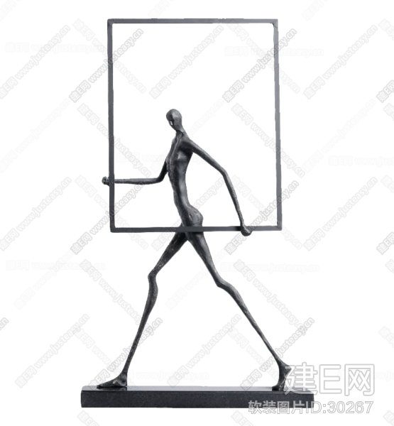 新中式抽象人物雕塑
