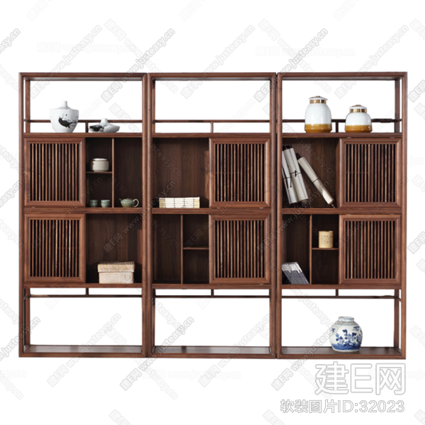 新中式书柜