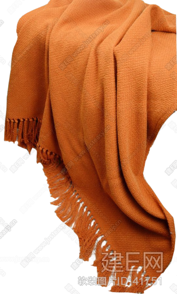 现代橙色搭毯